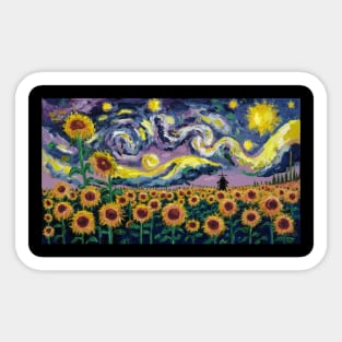 Sunflowers blooming Sticker